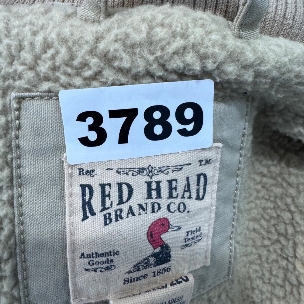 Red Head Men's 2XL Sherpa Lined Utility Vest Beige Full Zip Outdoor Workwear - Picture 9 of 9